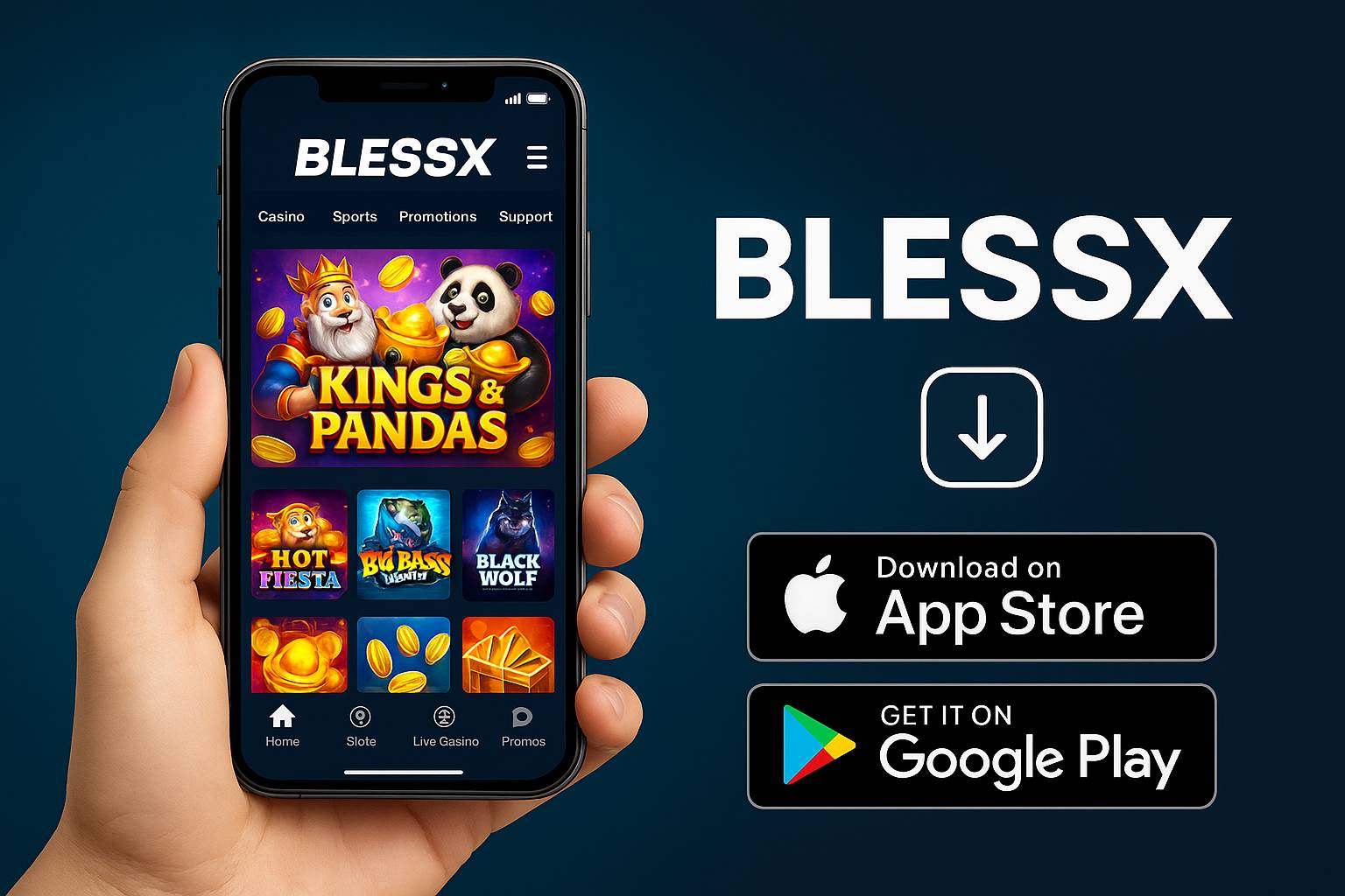 Baixar o BLESSX Cassino App